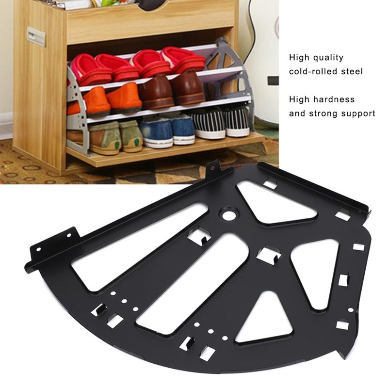 Hyuduo 3 Layers Shoe Cabinet Flip Frame Shoe Rack Hinges Flip Drawer Hinge Black Shoe Cabinet Dump Rack with Mounting Accessories - Image 3